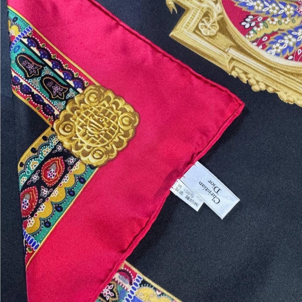 Christian Dior NWOT Multicolor Authentic Silk Scarf - Picture 7 of 10